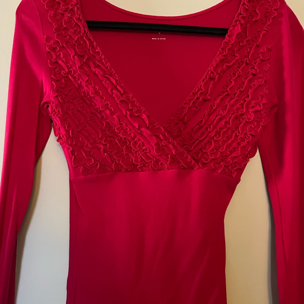 Bright cheer red top from Express. Like new & perfect for the holiday season.